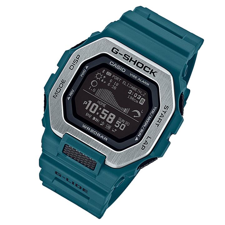 Casio G-SHOCK G-LIDE Blue Resin Black Dial Digital Men's Watch - GBX100-2D