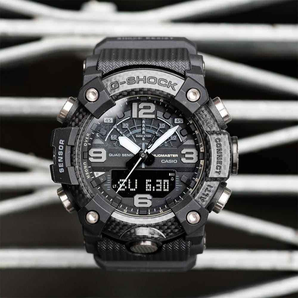 Casio G-SHOCK MUDMASTER with Carbon Core Analog-Digital Men's Watch - GGB100-1B