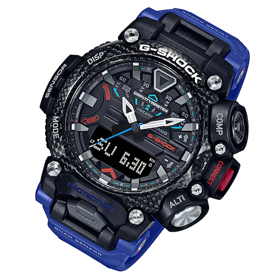 Casio G-SHOCK AIR GRAVITYMASTER Blue Resin Analogue-Digital Men's Watch - GRB200-1A2