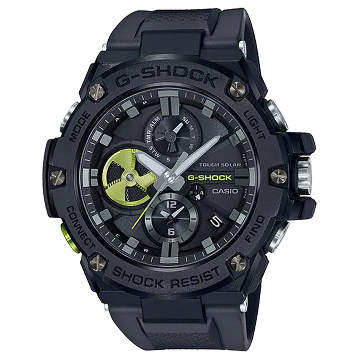 Casio G-SHOCK G-STEEL Black Resin Tough Solar Analogue-Digital Men's Watch - GSTB100B-1A3