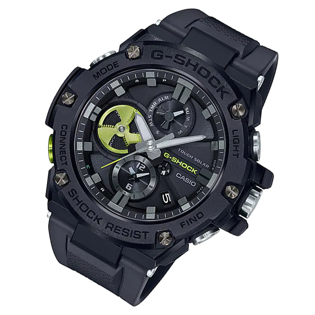 Casio G-SHOCK G-STEEL Black Resin Tough Solar Analogue-Digital Men's Watch - GSTB100B-1A3