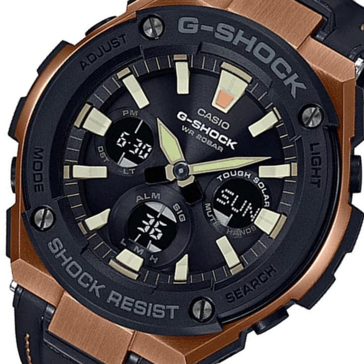 Casio G-SHOCK G-STEEL Series Tough Leather Men's Watch - GSTS120L-1A