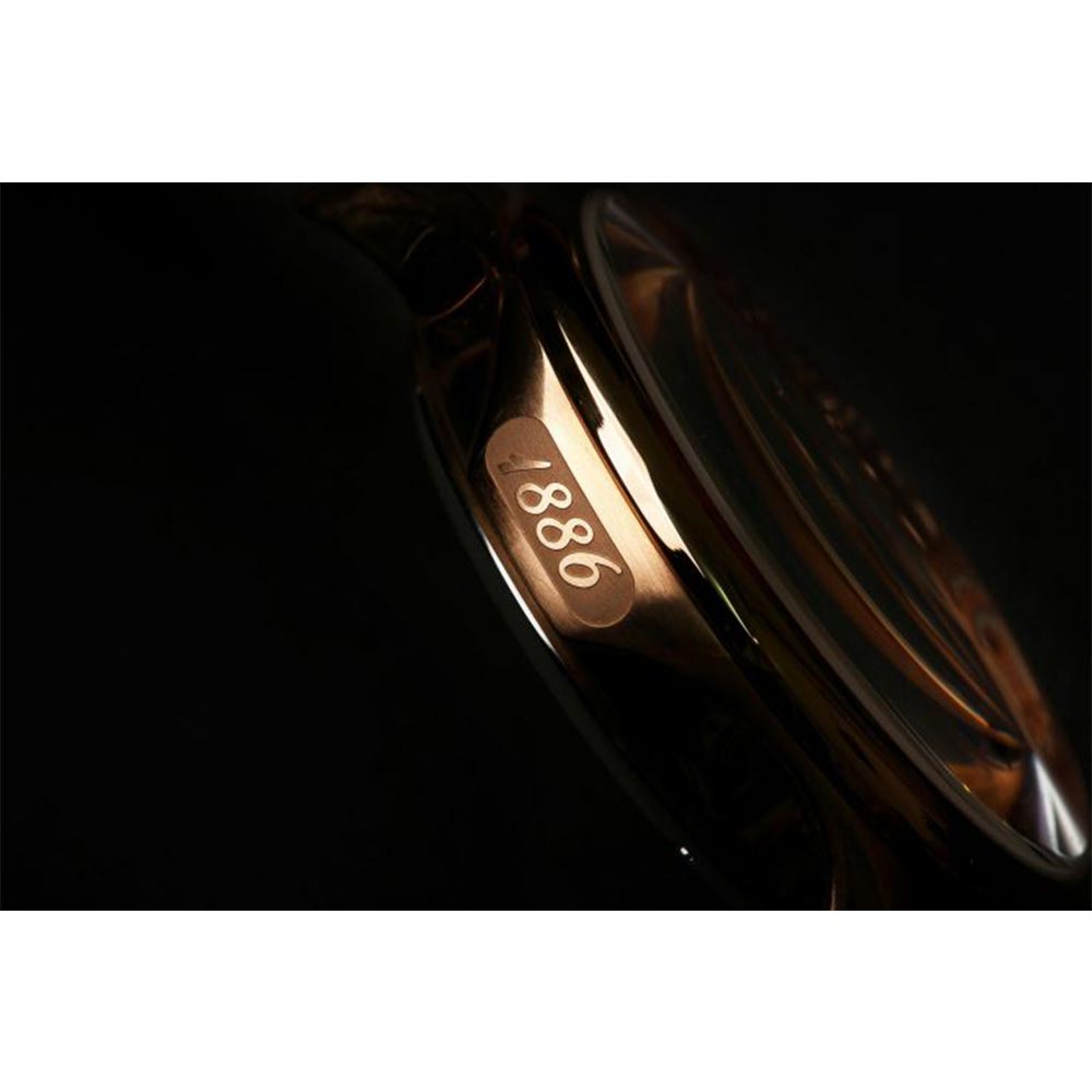 Mathey-Tissot Limited Edition Edmond Dragon Black Leather White Dial Automatic Men's Watch - H1886PI1