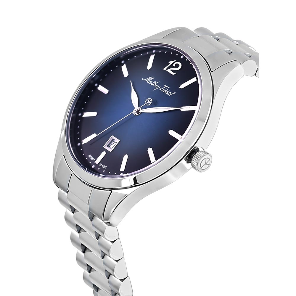 Mathey-Tissot Urban Metal Blue Dial Swiss Made Men's Watch - H411MABU