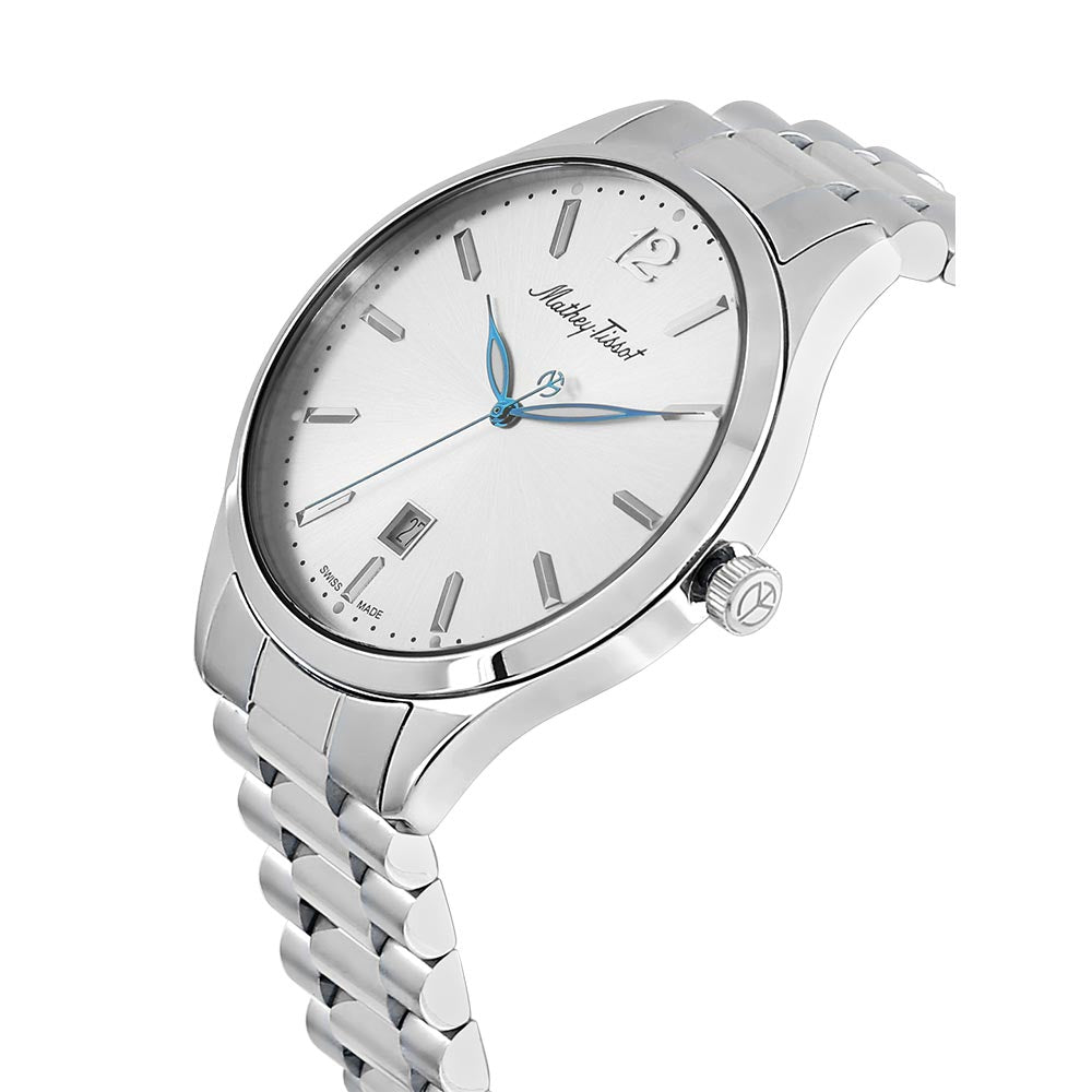 Mathey-Tissot Urban Metal Silver Dial Swiss Made Men's Watch - H411MAS