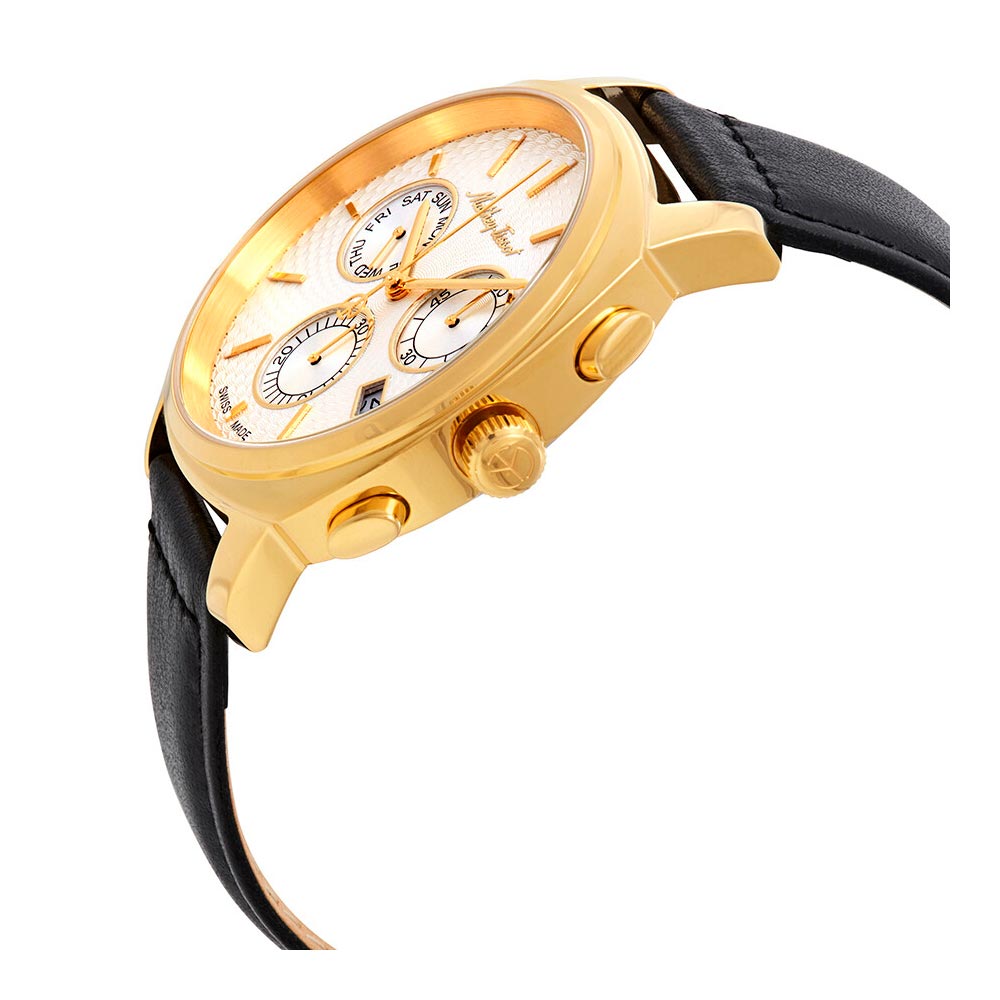 Mathey-Tissot Smart Chrono Leather White Dial Swiss Made Men's Watch - H6940CHPI