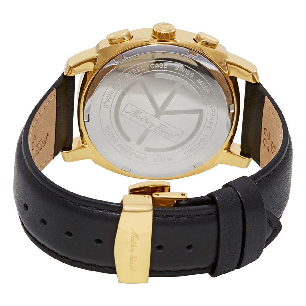 Mathey-Tissot Smart Chrono Leather White Dial Swiss Made Men's Watch - H6940CHPI