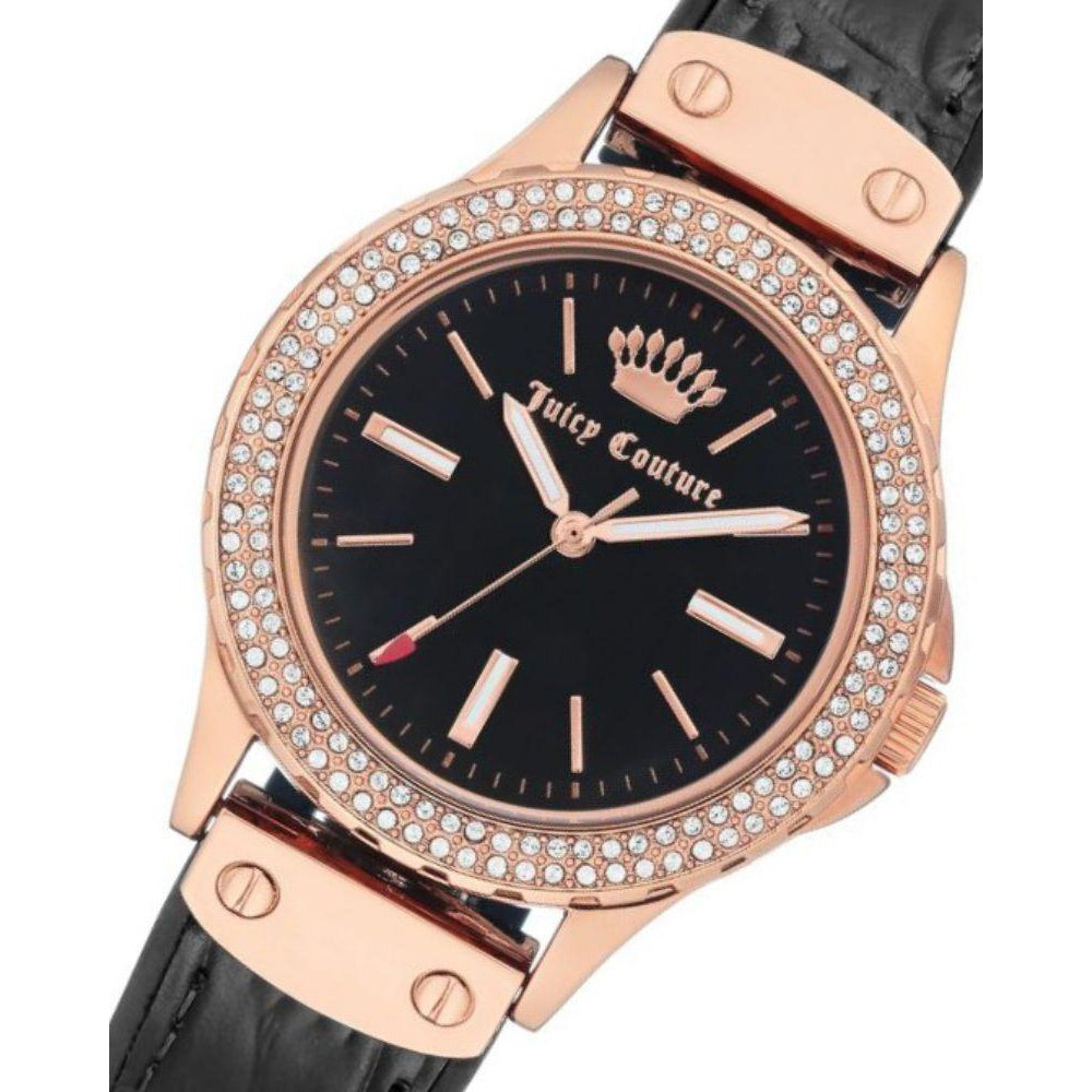 Juicy Couture Rose Gold with Swarovski Crystals Ladies Watch - JC1008RGBK