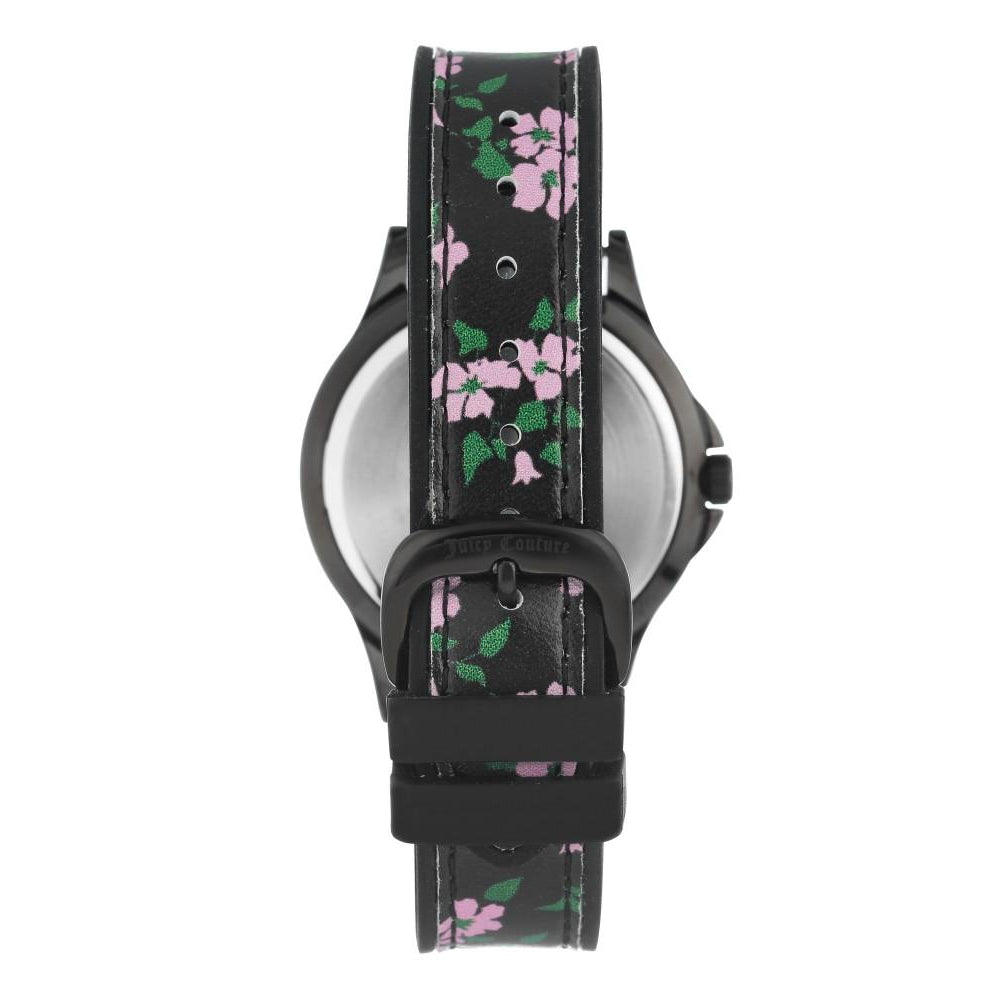 Juicy Couture Black Silicone with Swarovski Cyrstals Ladies Watch - JC1009PKFL