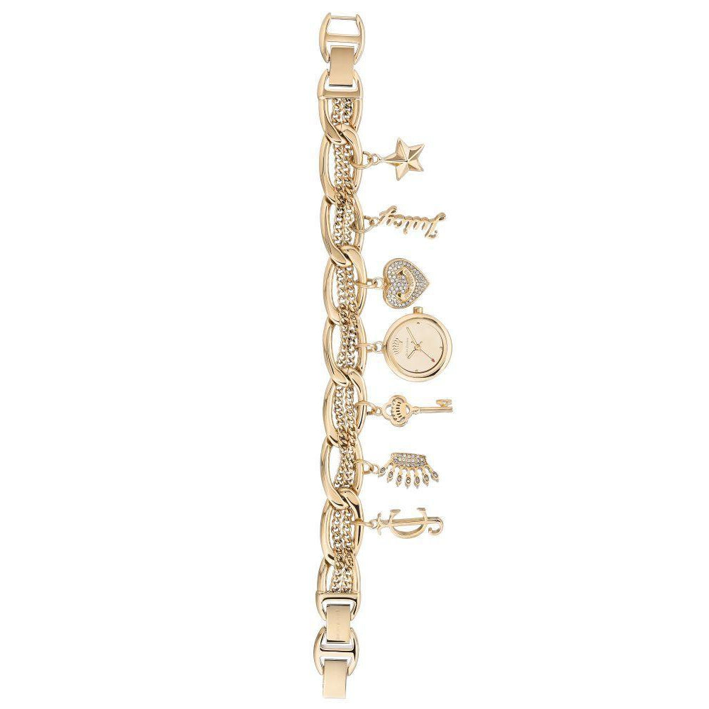 Juicy Couture Ladies Gold Bracelet Watch with Charms - JC1040GPCH