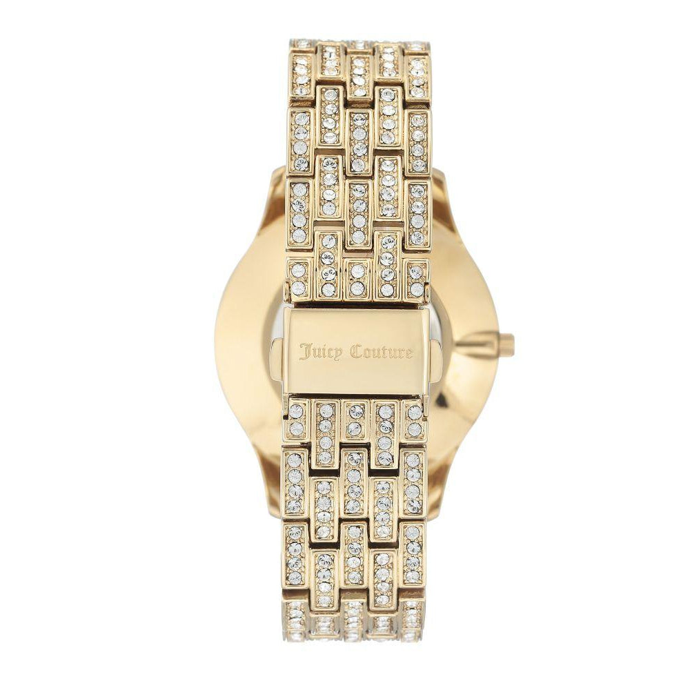 Juicy Couture Gold Steel with Swarovski Crytals Ladies Watch - JC1044PVGB