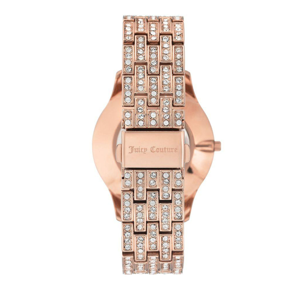 Juicy Couture Rose Gold Steel with Swarovski Crytals Ladies Watch - JC1044PVRG