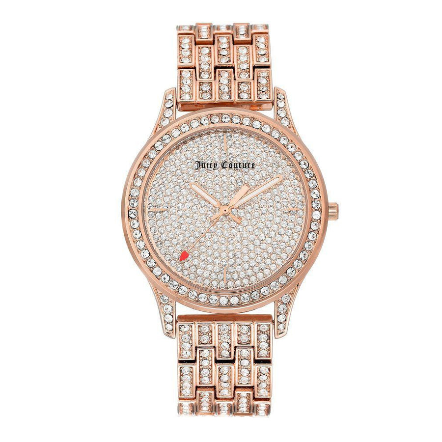 Juicy Couture Rose Gold Steel with Swarovski Crytals Ladies Watch - JC1044PVRG