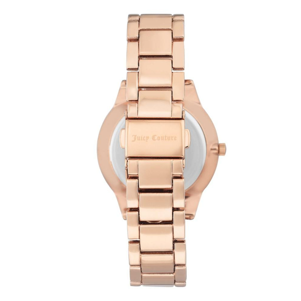 Juicy Couture Rose Gold Steel Ladies Watch - JC1058NVRG