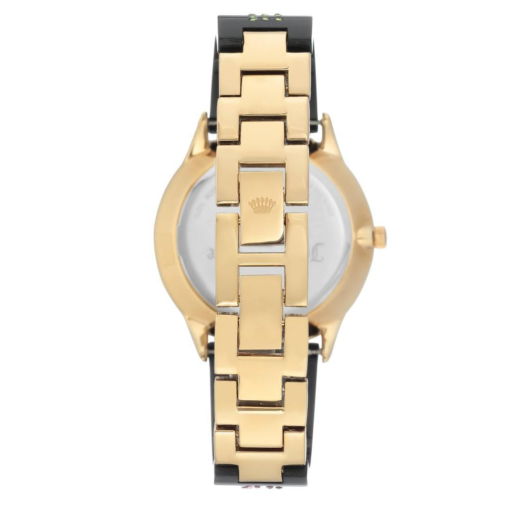 Juicy Couture Black Band with Multi-colour Swarovski Crystals Women's Watch - JC1084GPBK