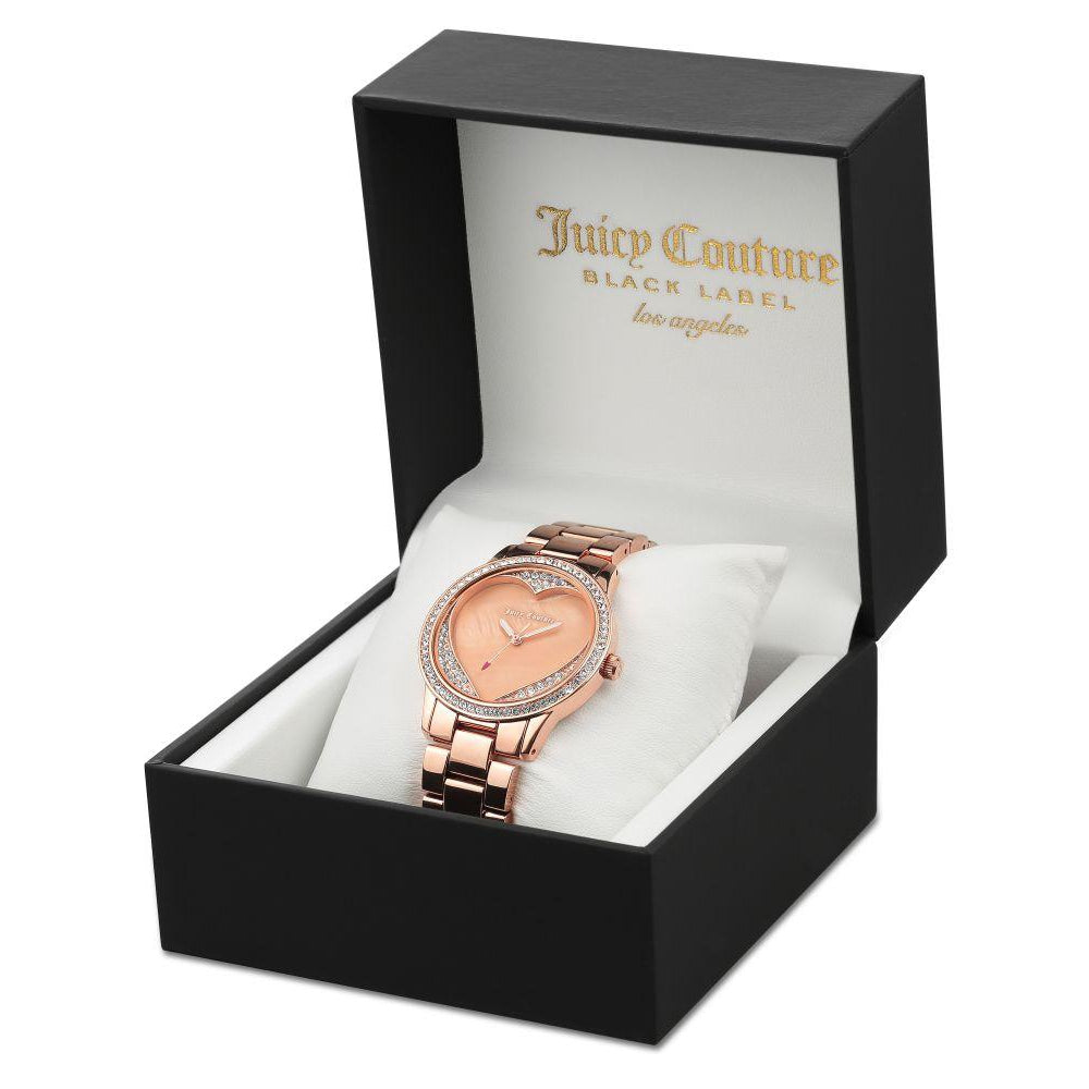 Juicy Couture Rose Gold Steel with Swarovski Crytals Ladies Watch - JC1100BMRG