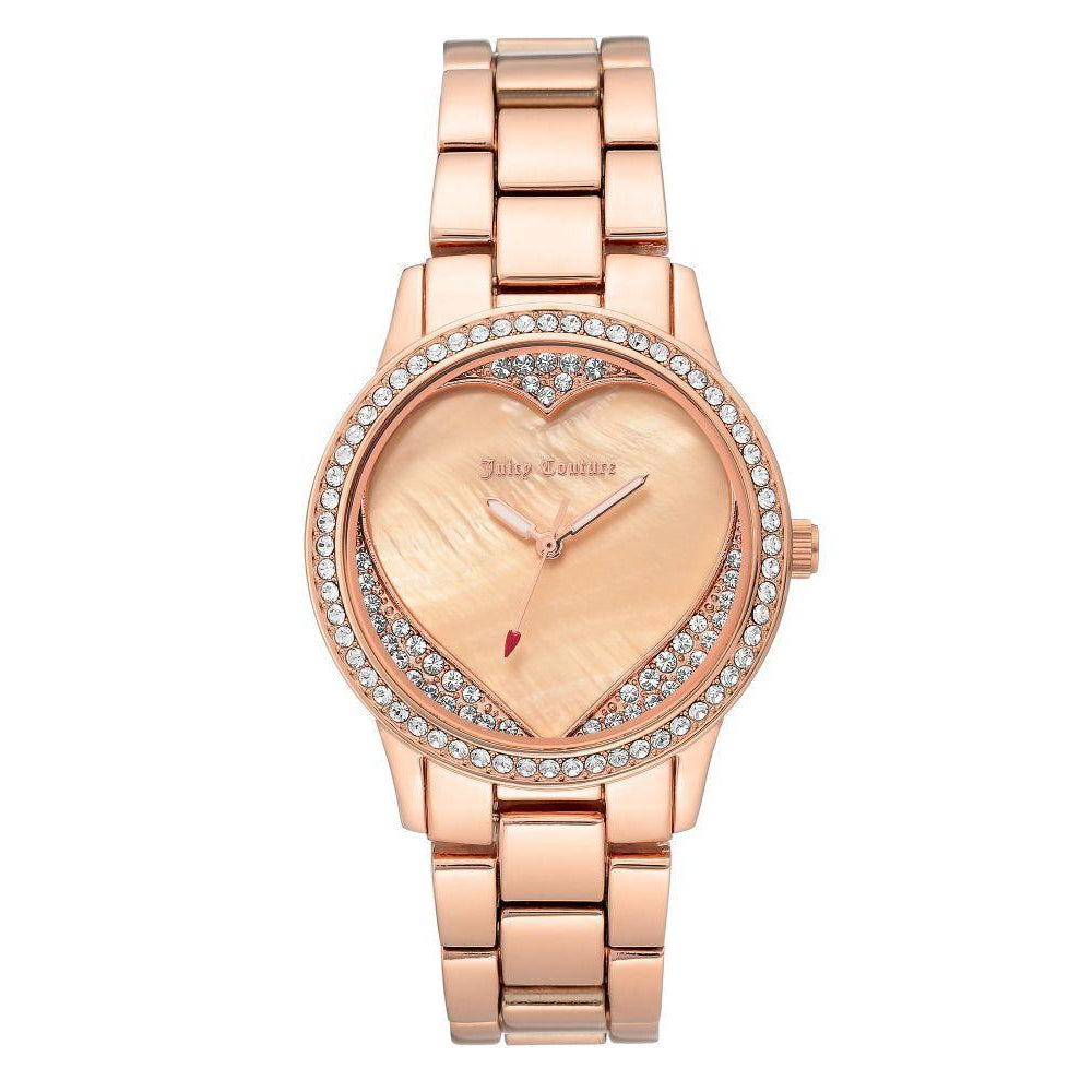 Juicy Couture Rose Gold Steel with Swarovski Crytals Ladies Watch - JC1100BMRG