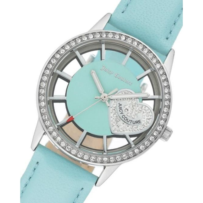 Juicy Couture Light Blue Leather with Swarovski Crystals Ladies Watch - JC1133LBLB