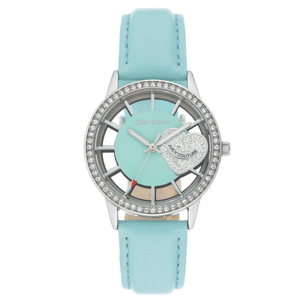 Juicy Couture Light Blue Leather with Swarovski Crystals Ladies Watch - JC1133LBLB