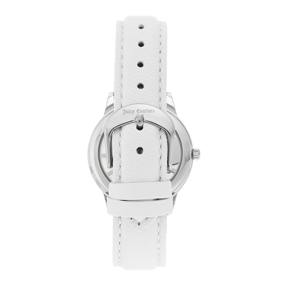 Juicy Couture White Leather with Swarovski Crystals Ladies Watch - JC1133WTWT