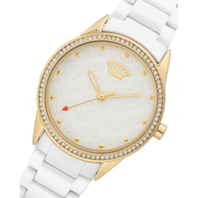 Juicy Couture White Dial with Swarovski Crystals Ladies Watch - JC1172WTWT