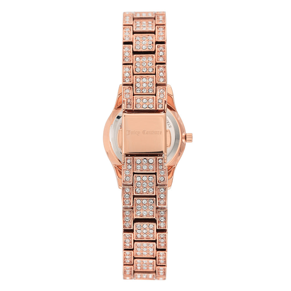 Juicy Couture Rose Gold Steel with Swarovski Crystals Ladies Watch - JC1180PVRG