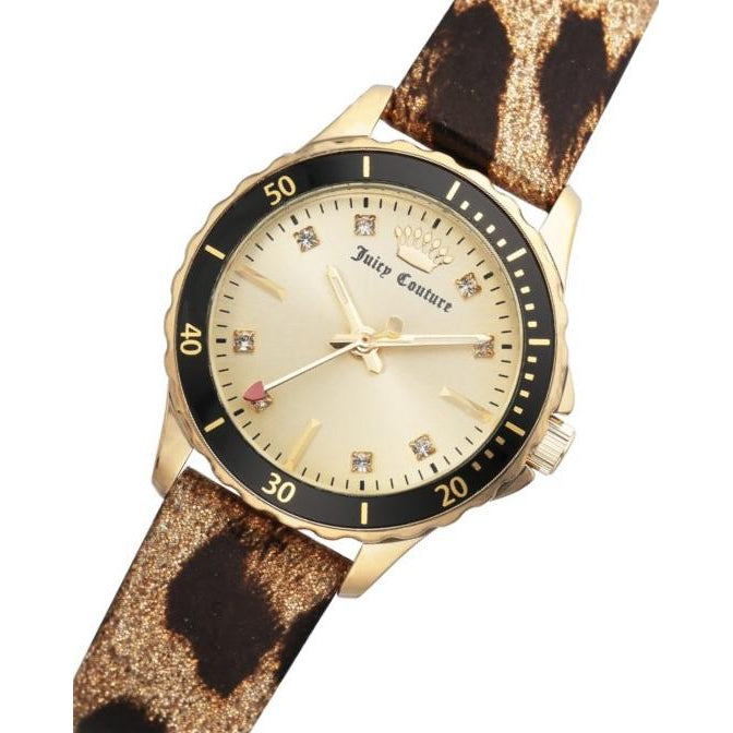 Juicy Couture Light Champagne Dial with Crystals Ladies Watch - JC1206GPLE