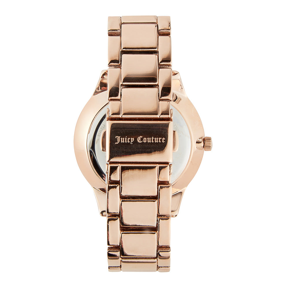 Juicy Couture Rose Gold Steel Ladies Watch - JC1224BKRG
