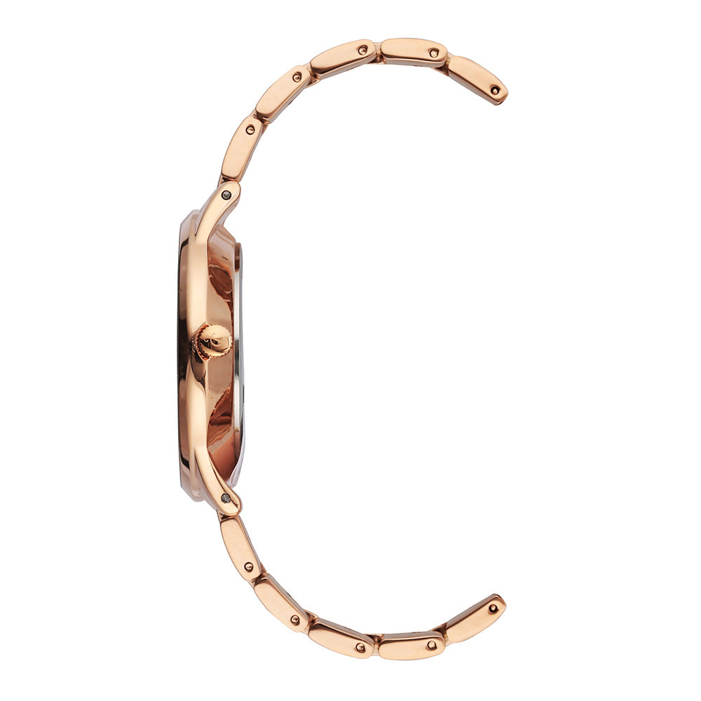 Juicy Couture Rose Gold Steel Ladies Watch - JC1224BKRG