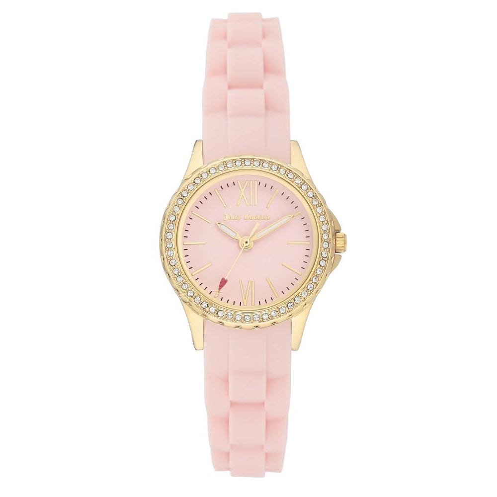 Juicy Couture Light Pink Silicone Band Ladies Watch - JC1248GPLP