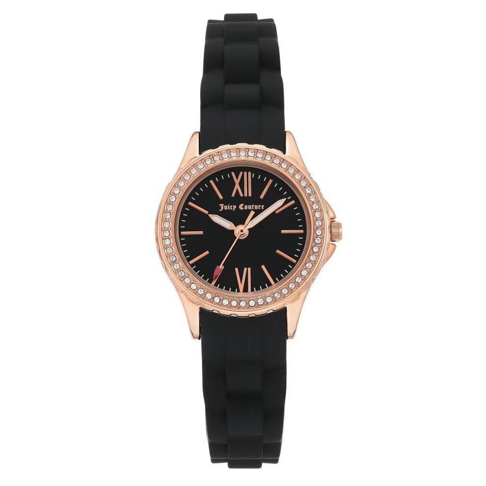 Juicy Couture Black Dial with Swarovski Crystals Ladies Watch - JC1248RGBK