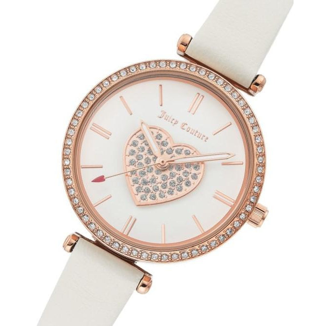 Juicy Couture White Dial with Swarovski Crystals Ladies Watch - JC1268RGWT