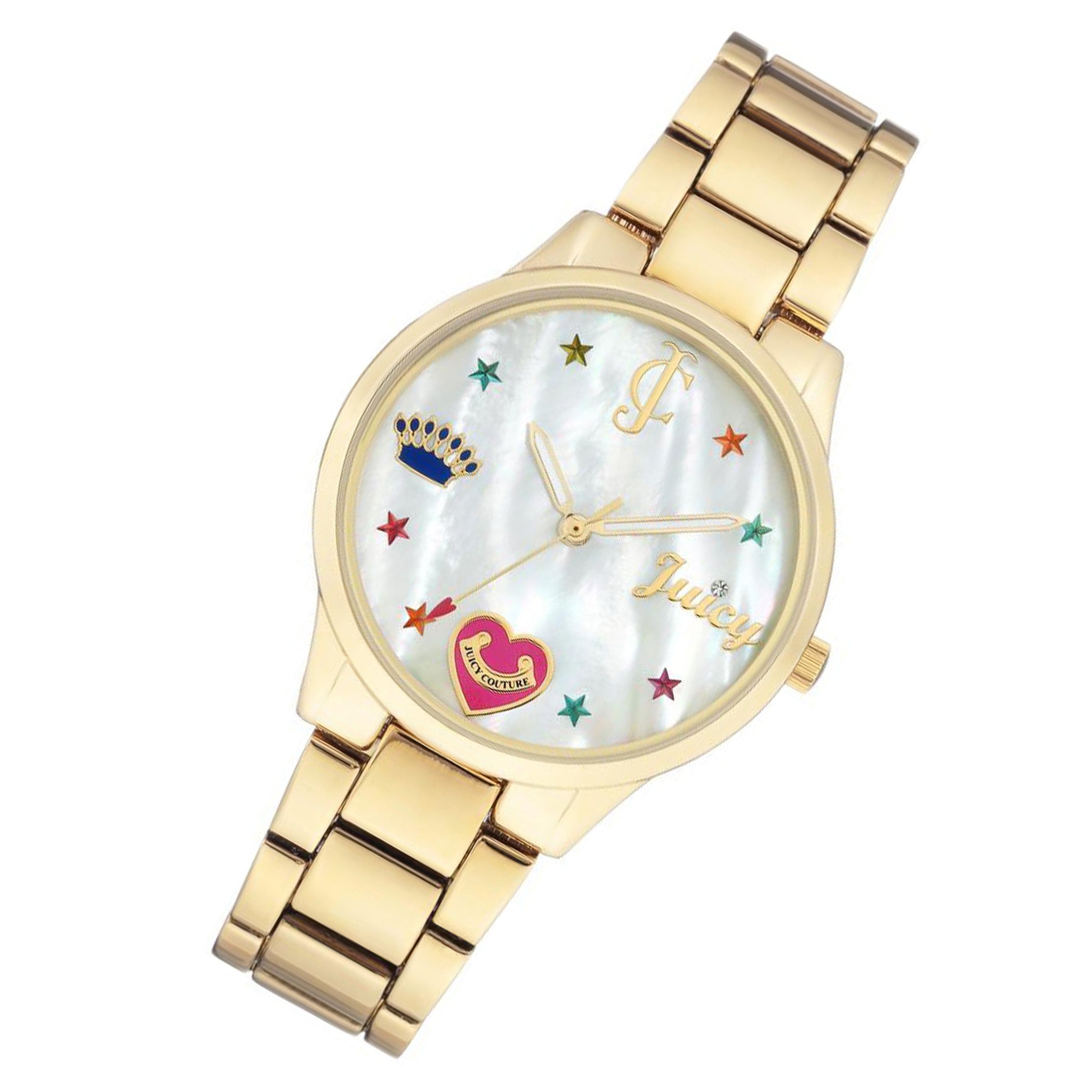 Juicy Couture Gold Steel White MOP Dial Women's Watch - JC1016MPGB