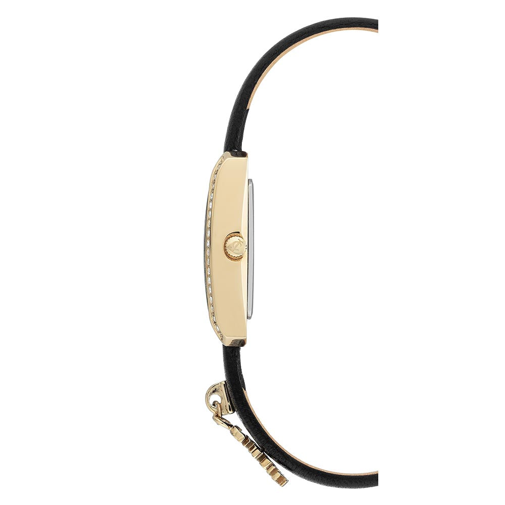 Juicy Couture Black Leather & Bangle Set Women's Watch - JC1030GPST