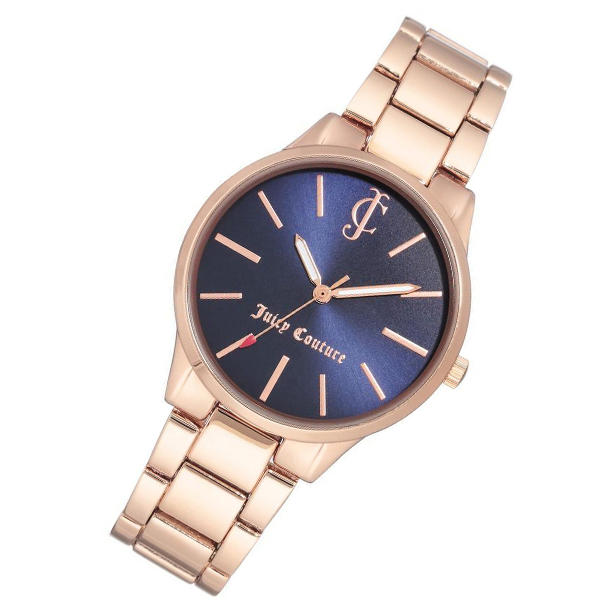 Juicy Couture Rose Gold Steel Ladies Watch - JC1058NVRG