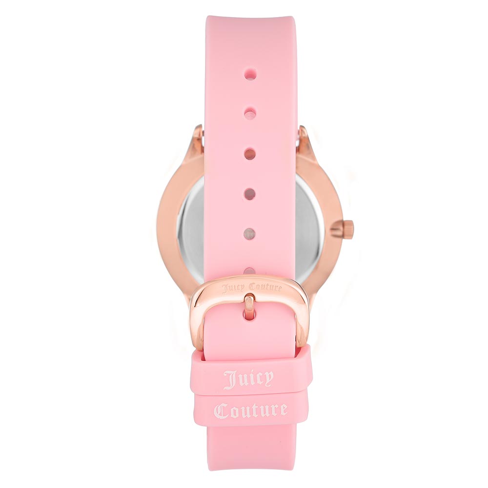 Juicy Couture Pink Silicone Band Women's Watch - JC1074RGPK