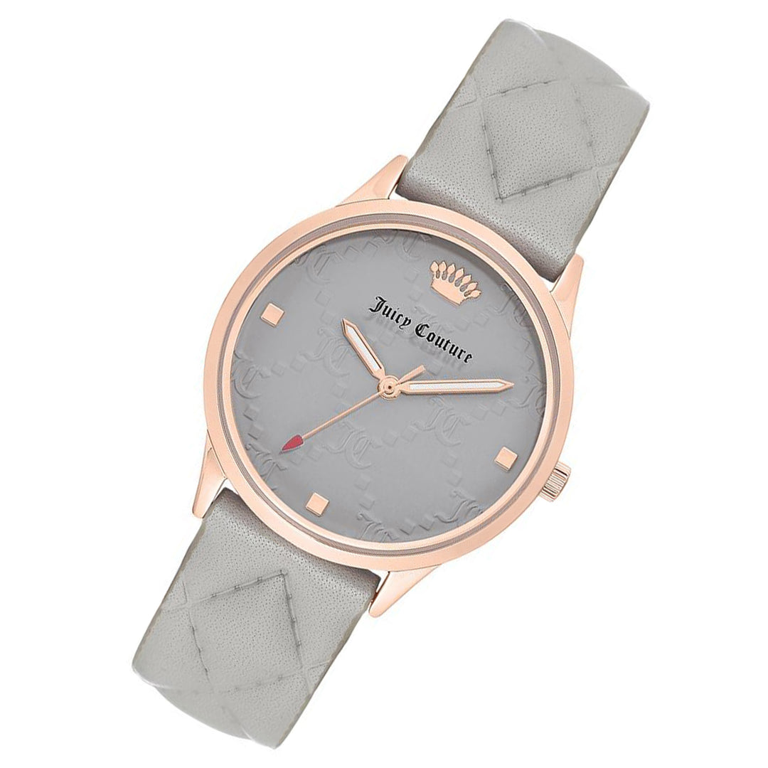 Juicy Couture Light Grey Leather Women's Watch - JC1080RGGY