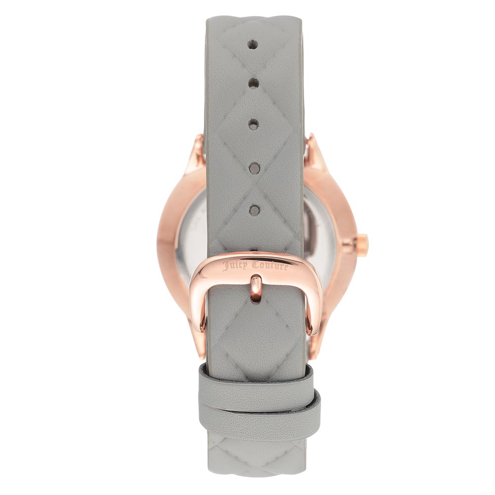 Juicy Couture Light Grey Leather Women's Watch - JC1080RGGY