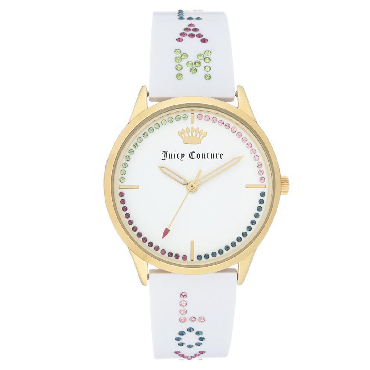 Juicy Couture White Band with Multi-colour Swarovski 