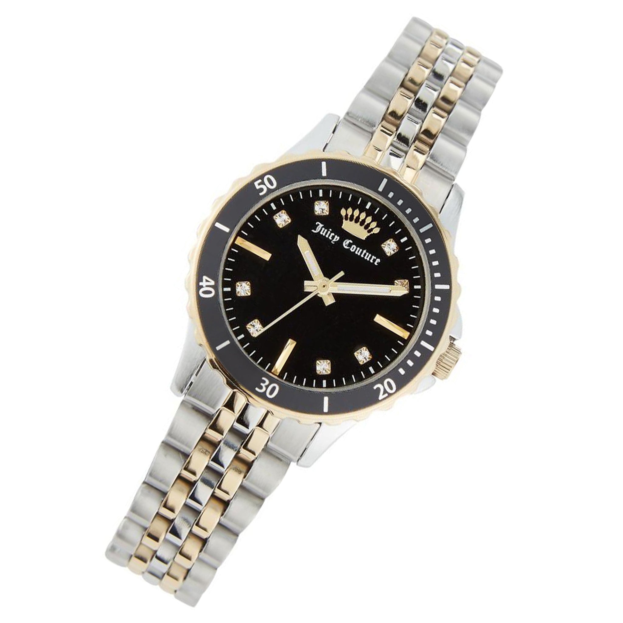 Juicy Couture Two-Tone Steel Black Dial Women's Watch - JC1137BKTT