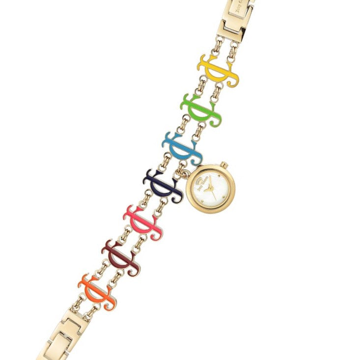 Juicy Couture Multi-Colour Chain Bracelet White Mother of Pearl Women's Watch - JC1152GPCH
