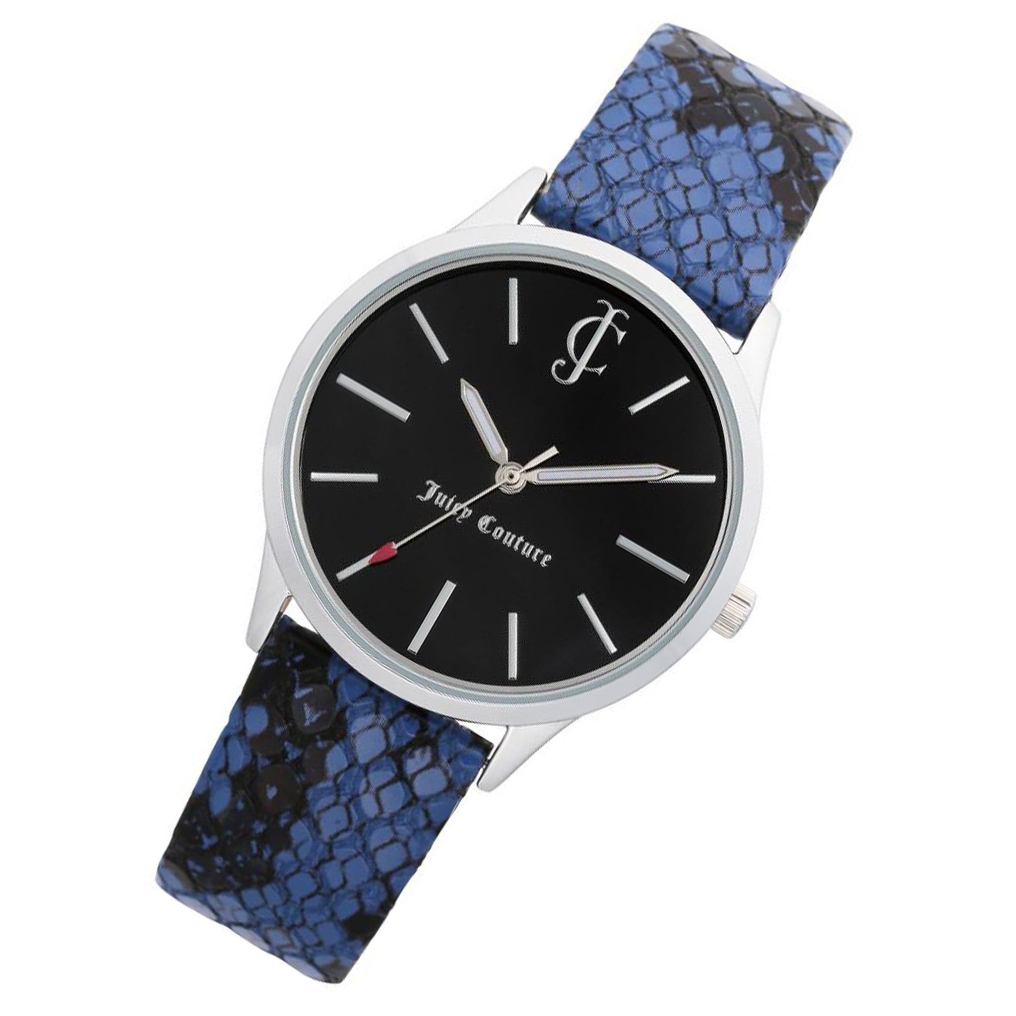 Juicy Couture Navy Vegan Leather Black Dial Women's Watch - JC1185BKNV
