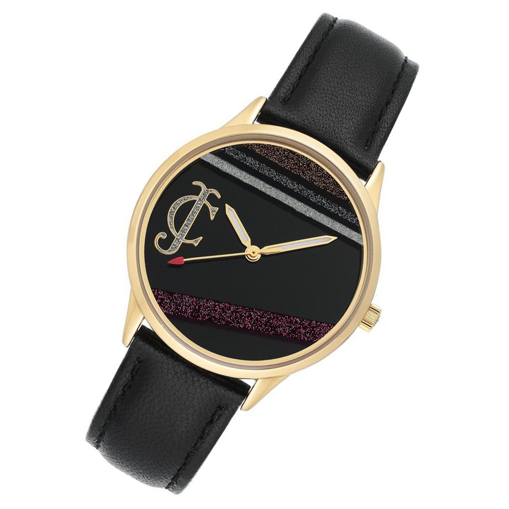 Juicy Couture Black Leather Ladies Watch - JC1186BKBK