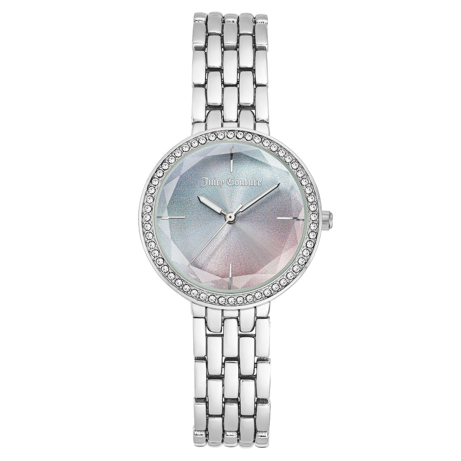 Juicy Couture Silvertone Mixed Metal Degrade Dial Women's Watch - JC1209BLSV