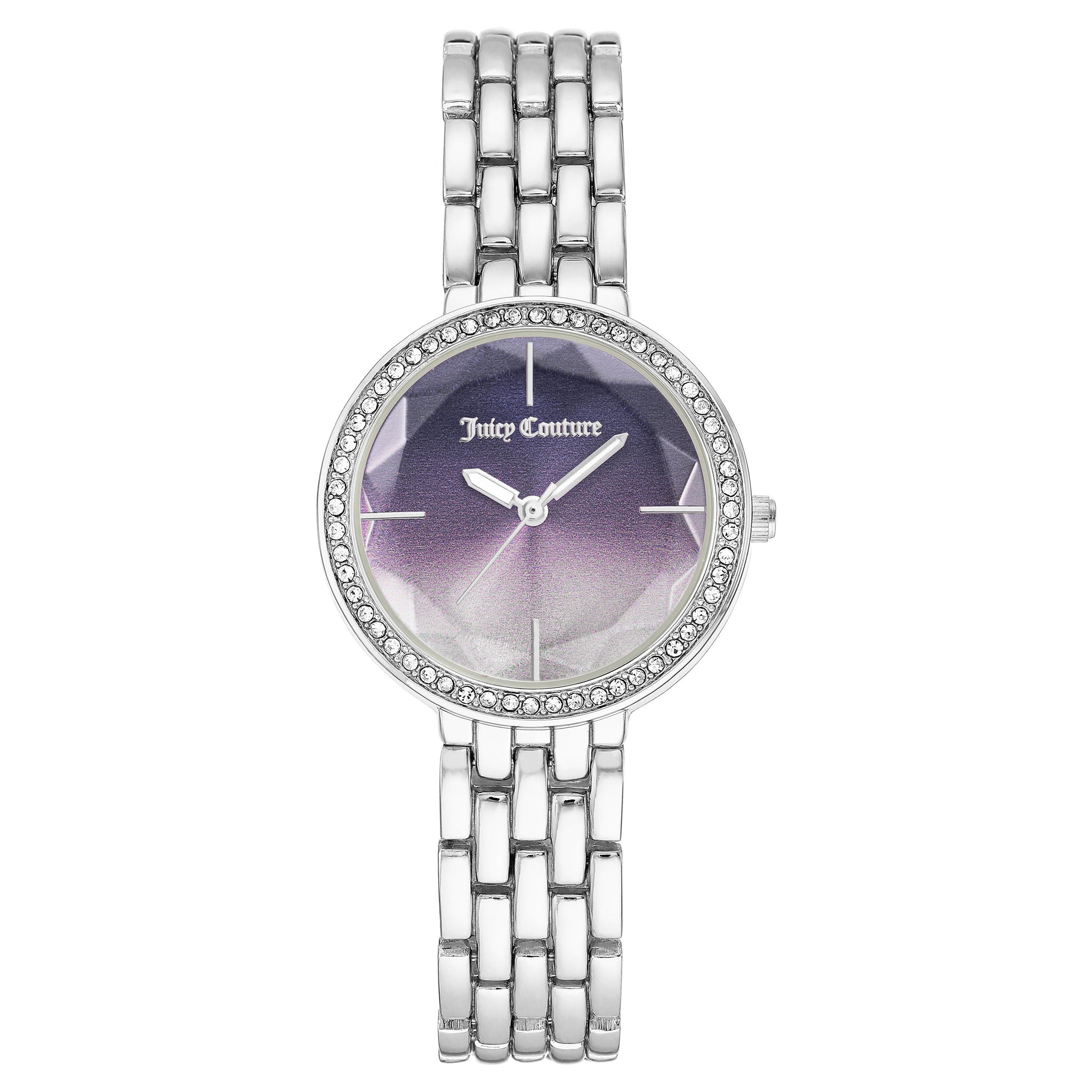 Juicy Couture Silver Mixed Metal Navy Dial Women's Watch - JC1209NVSV