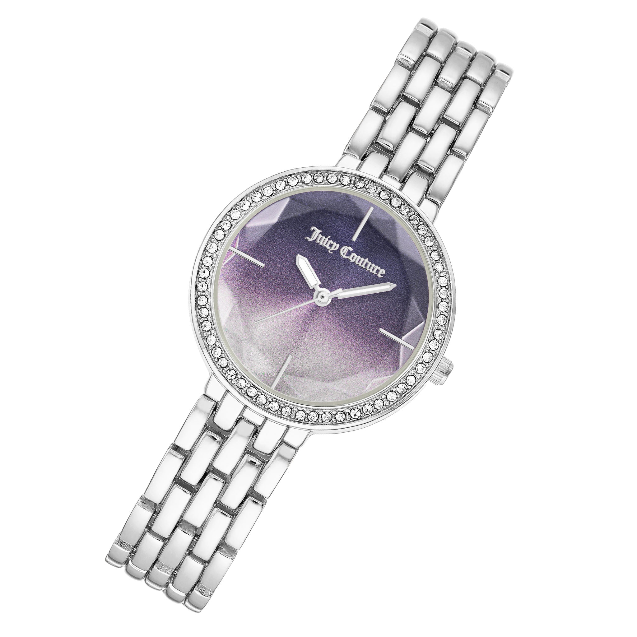 Juicy Couture Silver-Tone Band Navy Dial Women's Watch - JC1209NVSV