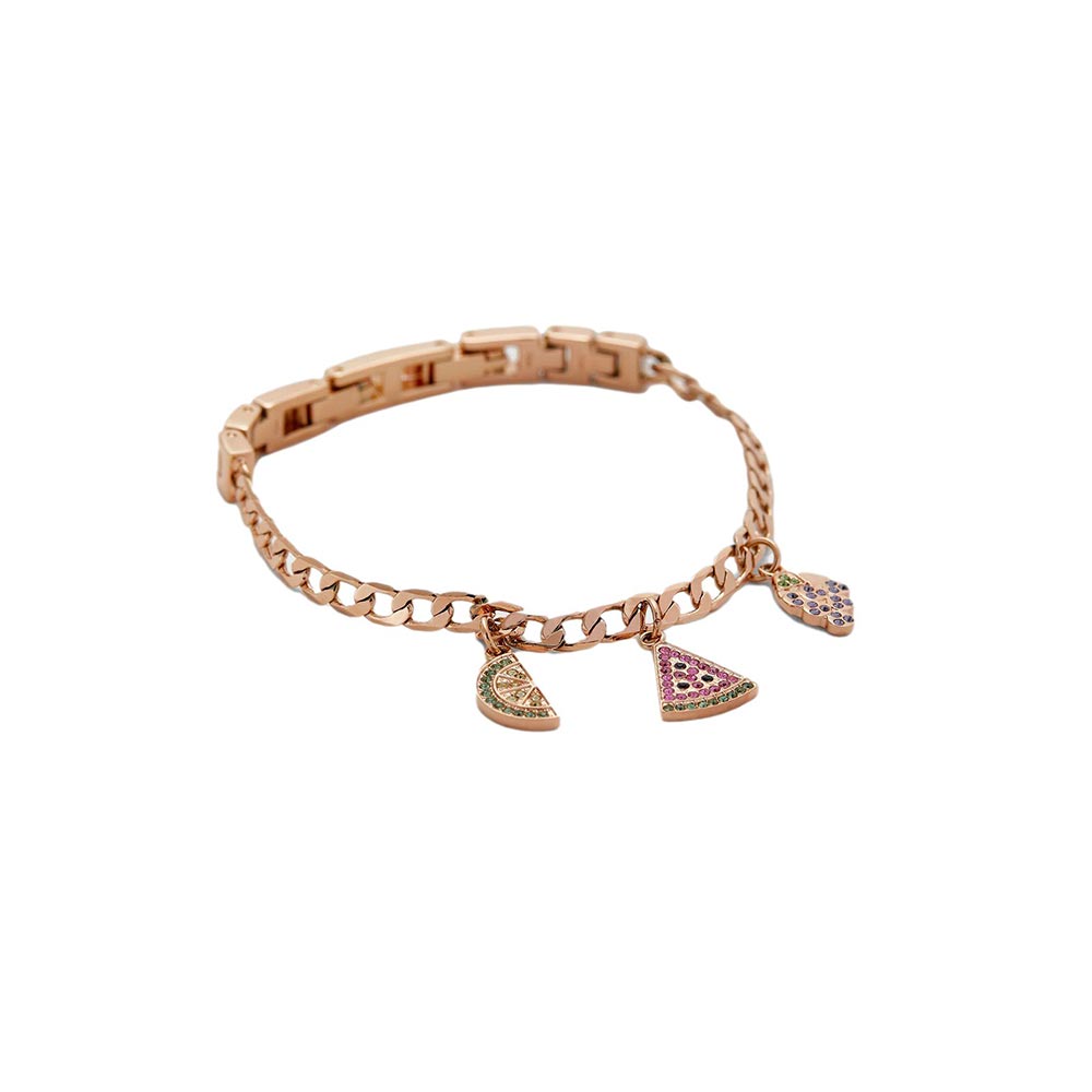 Juicy Couture Rose Gold Steel White Mother of Pearl Dial Women's Watch & Bracelet with Charms Set  - JC1236RGST