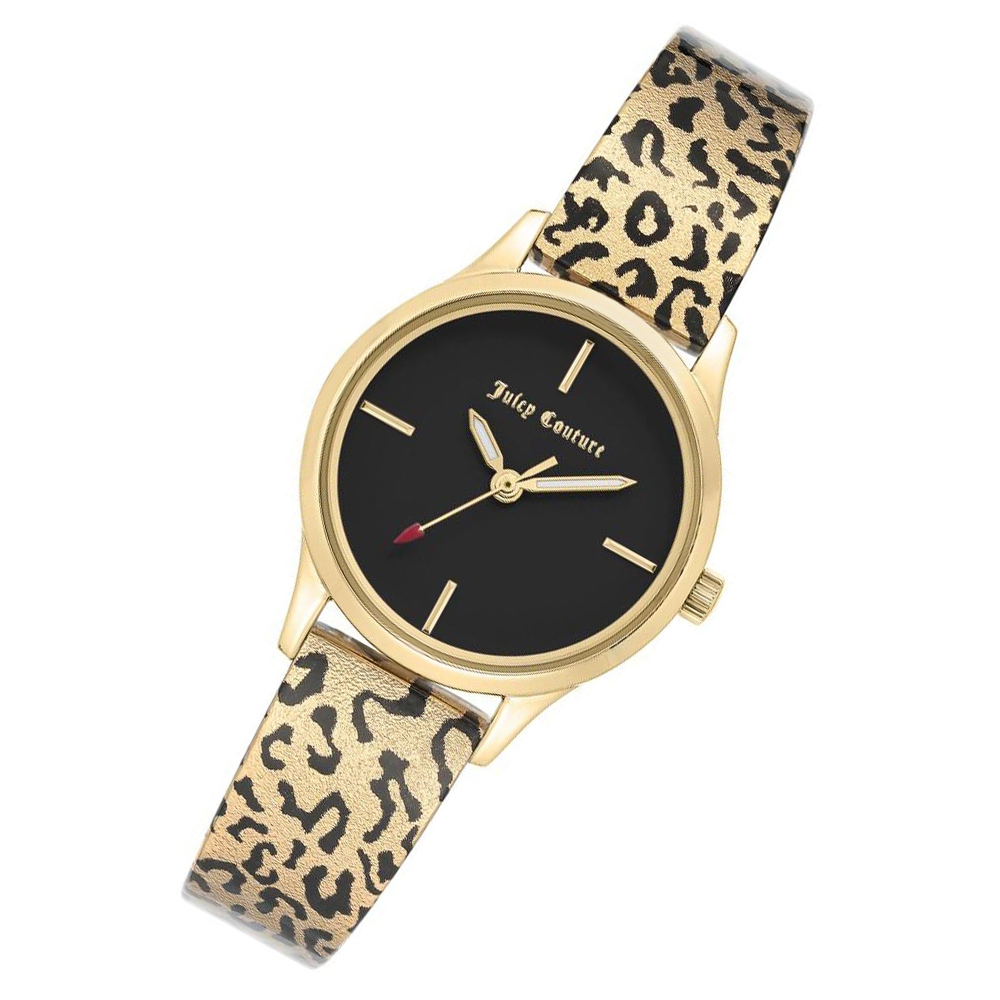 Juicy Couture Gold Steel with Leopard Pattern Ladies Watch - JC1238GDLE