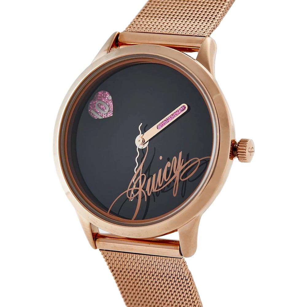 Juicy Couture Rose Gold Mesh with Interchangeable Strap Set Ladies Watch - JC1242RIST