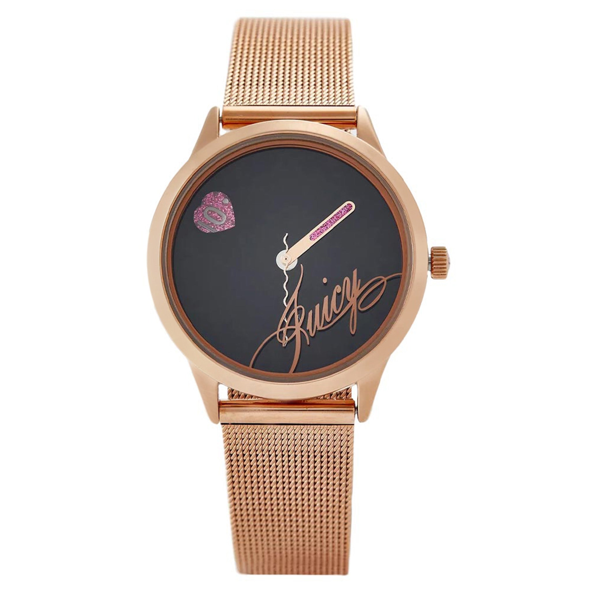 Juicy Couture Rose Gold Mesh with Interchangeable Strap Set Ladies Watch - JC1242RIST